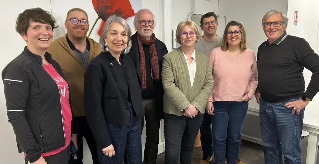photo  saint-georges-sur-loire, samedi 7 mars 2026. l’équipe emmenée par le maire philippe maillard a présenté les grands axes de son programme pour les municipales.  &copy;  co 