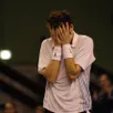 photo  dimanche 5 mars 2006. nicolas mahut vient de remporter le challenger de cherbourg, dans la manche. il craque aussitôt et fond en larmes. 