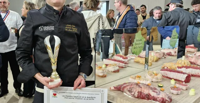 photo  mathis colas est arrivé premier au concours régional des pays de la loire du meilleur apprenti boucher de france 2026.  &copy;  le maine libre 