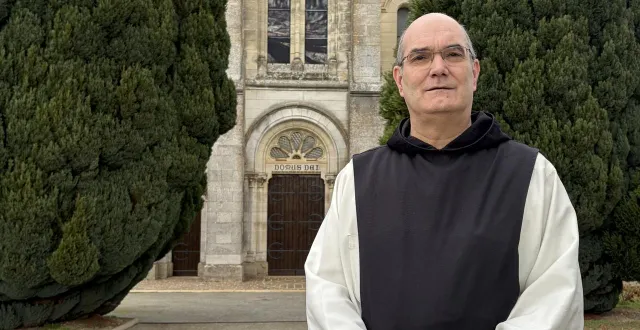 photo  le père abbé thomas, de l’abbaye de la trappe à soligny-la-trappe (orne), annonce que la communauté va quitter le monastère en 2028.  &copy;  ouest-france 