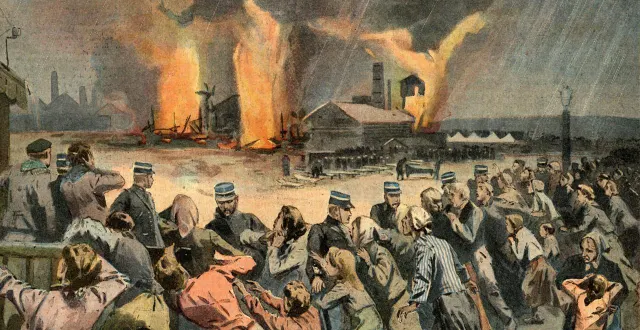 photo  illustration publiée en une du petit parisien du 25 mars 1906, relatant la catastrophe de courrières.  &copy;  le petit parisien / centre historique minier de lewarde 