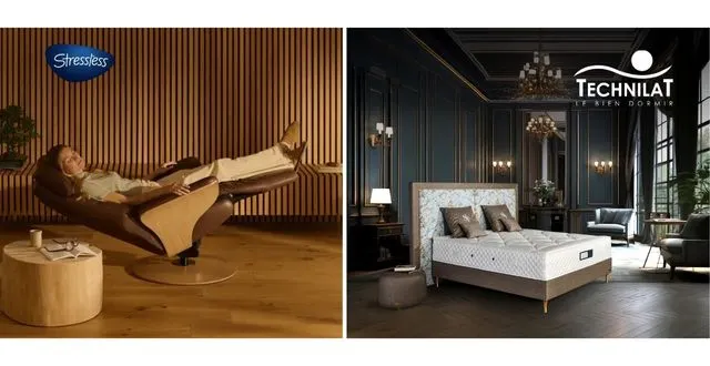 photo le mans : offrez-vous un confort d’exception avec technilat et stressless chez salons décor & literie joly