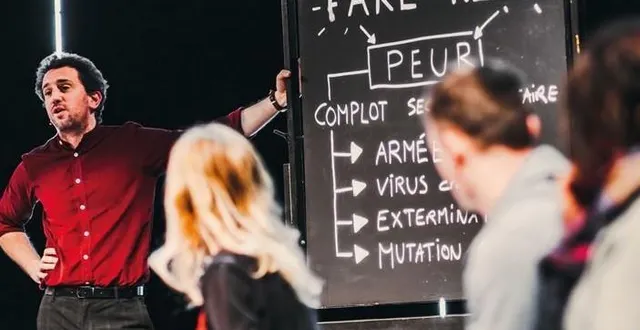 photo  le spectacle de matthieu villetelle explore les mécanismes des fake news.  &copy;  loïc nys 