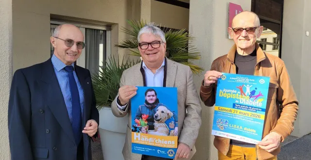 photo  de gauche à droite : michel marsé-guerra, membre du lions club alençon cité, philippe drillon, président du club et jacques lebouc, membre du club.  &copy;  ouest-france 