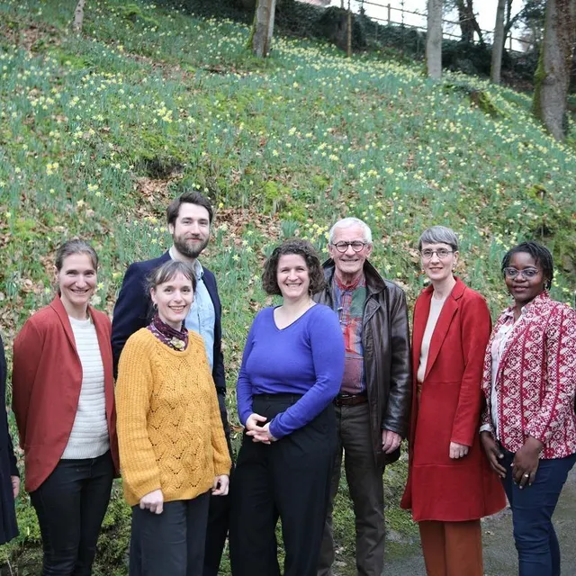 photo marion david, au centre, entourée des huit colistiers, potentiels maires délégués.  ©  ouest-france