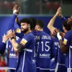 photo nedim remili, ici après la victoire de la france contre l’autriche en tour préliminaire du championnat du monde de handball, le 18 janvier 2025 à porec, en croatie.