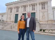 photo  baugé, le 9 mars 2026. s’il est élu maire de baugé-en-anjou, luc gourin formera un binôme avec sa première adjointe lucie bouet. 