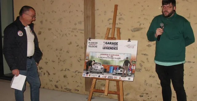 photo  à gauche, alain sebillet, président de l’association et thomas pecquenard, créateur de l’affiche de l’édition 2026.  &copy;  le maine libre 