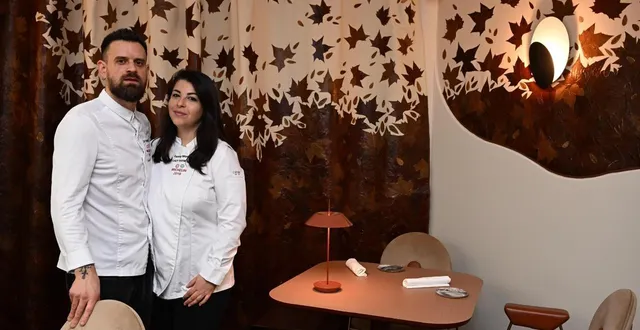 photo  angers, le 12 janvier 2026. fanny et gaëtan morvan chefs du restaurant lait thym sel qui a une étoile au guide michelin.  &copy;  photo co - josselin clair 