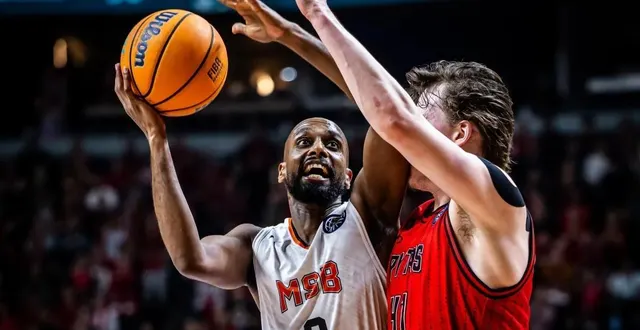 photo  le manceau johnny berhanemeskel et le msb sont tombés contre le rytas vilnius, le 11 mars 2026.  &copy;  bcl 