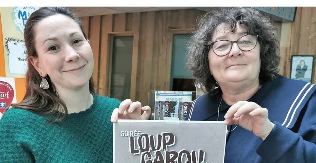 photo  marion et laurence, animatrices référentes du croc, organisateur du carnaval convient le public à une soirée loup-garou.  &copy;  le maine libre. 