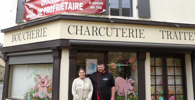 photo  manuella pichon et fabien launay reprennent la boucherie de vivoin  &copy;  le maine libre 