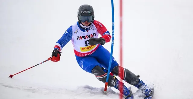 photo  aurélie richard est la seule chance de médaille féminine en para-ski alpin aux jeux de milan-cortina.  &copy;  tom weller / afp 