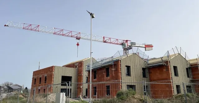 photo  le plan local d’urbanisme intercommunal prévoit la construction de près de 3 500 logements quartier des hauts-de-saint-aubin à angers (maine-et-loire), d’ici 2027. résidence en cours de construction en mars 2026.  &copy;  ouest-france 