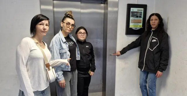 photo  depuis septembre 2025, des habitants de l’immeuble de la manutention n’ont plus d’ascenseur.  &copy;  le maine libre 