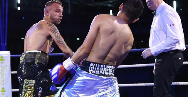 photo  georges ory, ici en 2022 lors de sa conquête de la ceinture ibo.  &copy;  archives co - laurent combet 