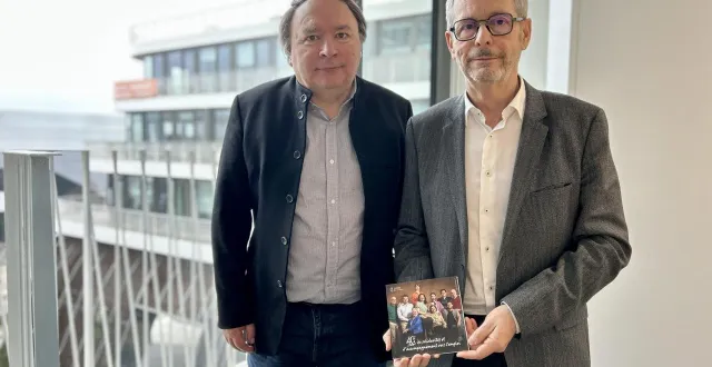 photo  angers, vendredi 27 février 2026. michel foreau (à gauche) est accompagné dans sa recherche d’emploi par l’association solidarités nouvelles face au chômage (snc), dont l’antenne angevine est gérée par gérald cauvière.  &copy;  co – chloé bossard 