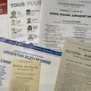 photo  des bulletins de vote de différents scrutins municipaux à argentan, entre 1945 et 2014. 