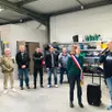 photo la maire véronique cantin, le maître d’œuvre jean-marie boby et l’équipe technique, dirigée par alain prou (2e à g), ont inauguré les nouveaux ateliers municipaux.