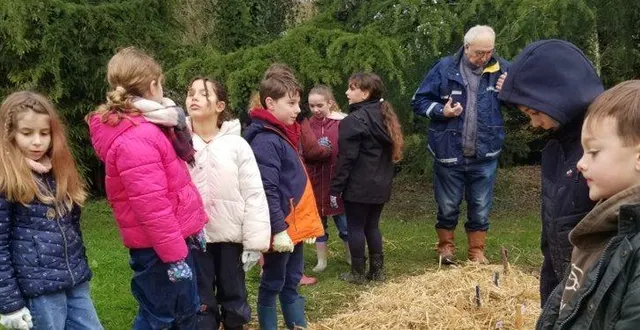 photo  les enfants du club nature ont planté des pommes de terre et les ont protégées sous une épaisse couverture de paille.  &copy;  ouest-france 