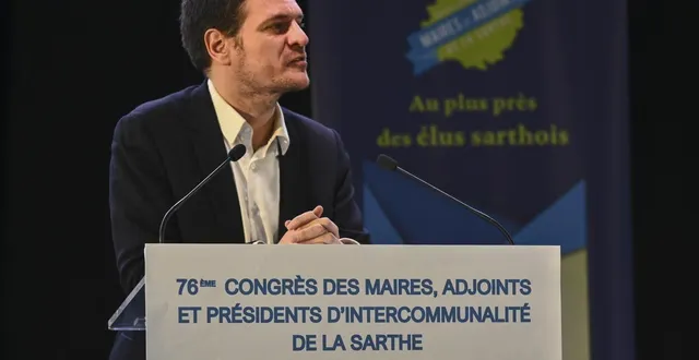 photo  le mans, le 19 octobre 2024. benjamin morel au congrès des maires de la sarthe.  &copy;  archives co - denis lambert 