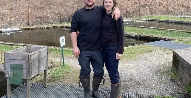 photo  originaires du var, laëtitia et alexandre viale ont changé de vie il y a cinq ans pour reprendre une pisciculture à la campagne près de clermont-ferrand (puy-de-dôme).  &copy;  laetitia viale 