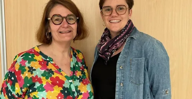 photo  sandrine cadeau (à gauche) en compagnie d’amélie dabin, chargée du suivi de la restauration scolaire.  &copy;  ouest-france 