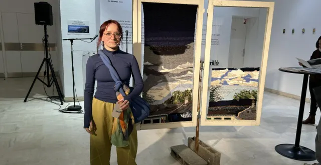 photo  margaux pleyber, artiste plasticienne, expose au centre brassens.  &copy;  ouest-france 