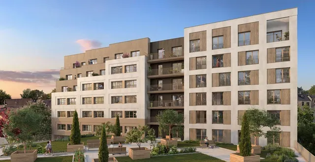 photo  la résidence epsilon bénéficiera d’un jardin partagé, aménagé sur le toit du parking à l’arrière de la résidence.  &copy;  perspectiviste : visiolab (illustration non contractuelle due à la libre interprétation de l’artiste) 