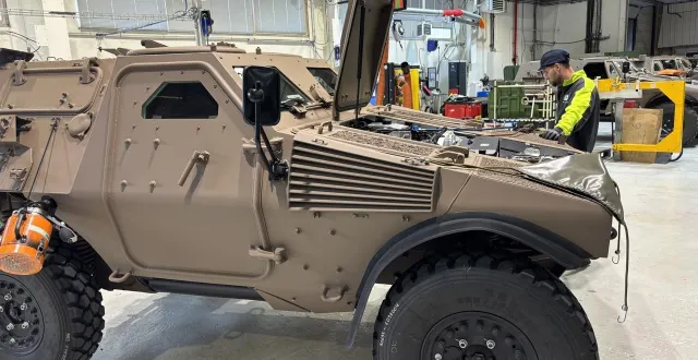 photo  un vbl, pour véhicule blindé léger, de chez panhard défense, en cours d’inspection et de finition au site de saint-nazaire.  &copy;  ouest-france 