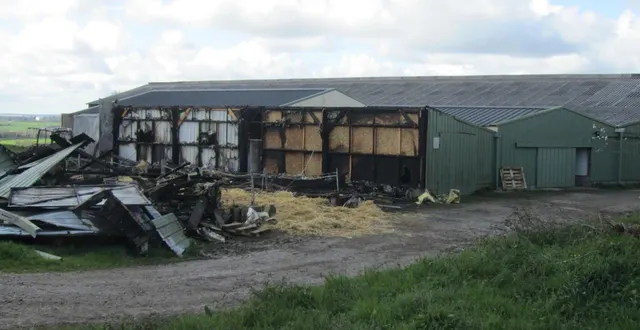 photo  450 chevreaux sont morts dans un feu d’exploitation agricole à segré en-anjou-bleu, dans le maine-et-loire, dans la nuit de vendredi 13 à samedi 14 mars, malgré l’intervention rapide des pompiers.  &copy;  photo co 