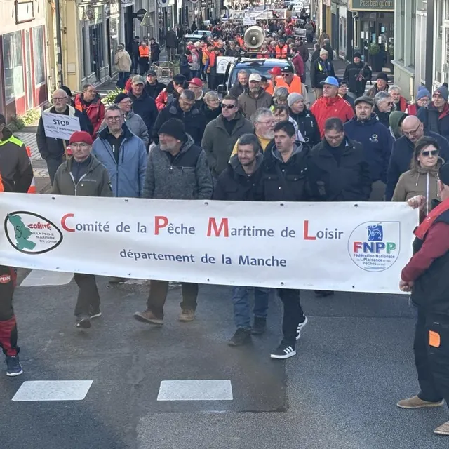 photo les organisateurs de la marche pour une augmentation des quotas prévus de maquereaux ont rassemblé à cherbourg entre 900 manifestants (chiffres police) et 1 500 (organisateurs).  ©  ouest-france