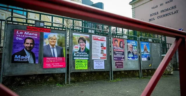 photo  l’ordre d’affichage sur les panneaux électoraux de la ville n’est pas le même que les numéros de vote attribués à chaque candidat.  &copy;  le maine libre - denis lambert 