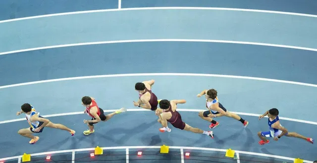 photo  photo d’illustration du 800 en salle hommes le 19 février 2025 à lievin, en france.  &copy;  kempinaire stephane / afp 