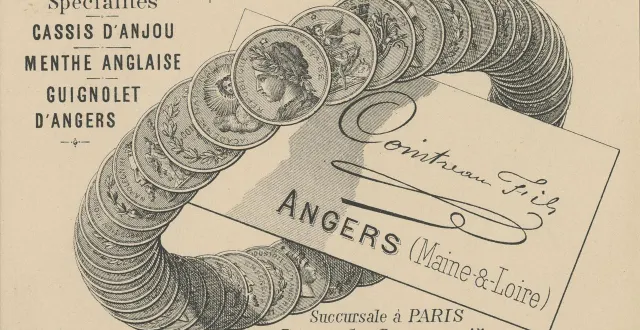 photo  carte commerciale « cointreau fils », 1879.  &copy;  archives patrimoniales angers, 50 j 492 