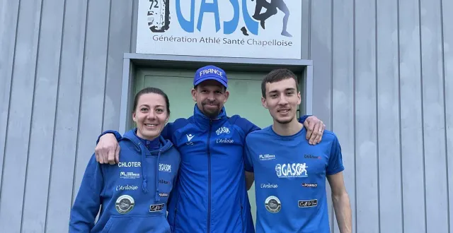 photo  adriana coudray, cédric dutertre et simon moinet ont participé aux championnats de france de cross.  &copy;  le maine libre 