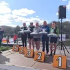 photo  le podium femmes du trail des 12 kilomètres remporté par orlanne hermelin 