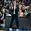 photo l’entraîneur manceau guillaume vizade, le 11 février 2026 lors du match de la quatrième journée de la ligue des champions de basket contre galatasaray, à antarès.