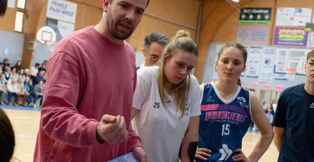 photo  thomas belaud et ses joueuses ont réalisé l’exploit de se qualifier pour la finale du trophée coupe de france, dimanche 15 mars 2026, après un succès au buzzer contre nord alsace.  &copy;  françois maisonneuve 