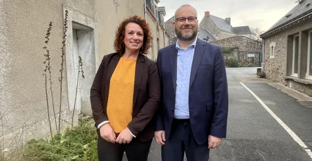 photo  mathieu roussel et alice leclerc, son bras droit et première adjointe chargée des finances, sont en tête au premier tour à brissac-loire-aubance.  &copy;  co 