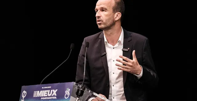 photo  manuel bompard (lfi) a appelé à une fusion des listes à gauche.  &copy;  simon torlotin / ouest-france 