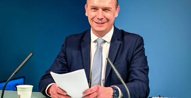 photo  frédéric beauchef, maire sortant, a été réélu dimanche 15 mars 2026 au premier tour des élections municipales.  &copy;  photo le maine libre yvon loue 