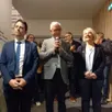 photo  entourant le maire dominique bréjeon, ivain bignonet, de la liste eh 2026, et isabelle raimbault, de la liste st barth’unis, à la mairie après le résultat des élections. 
