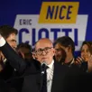photo  éric ciotti, allié au rn, lors de son discours après le premier tour des élections, ce dimanche 15 mars 2026. 
