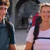 photo  julien le berre et alexandra lamy jouent dans compostelle, l’avant-première du film aura lieu jeudi 19 mars, à 20 h, au cinéma le grand palace. 
