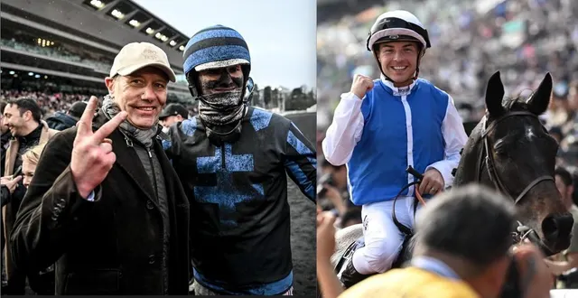 photo  thierry duvaldestin contre maxime guyon : un match dans le match dans le quinté + de vire.  &copy;  ouest-france / afp 