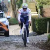 photo  ici sur la reconnaissance du het nieuwsblad, thomas gachignard apprécie les pavés. 