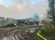 photo  des pompiers ont été mobilisés dans une exploitation agricole, à campbon. 