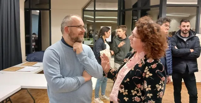 photo  mathieu roussel et sa colistière alice leclerc le soir du premier tour des élections municipales à brissac-loire-aubance.  &copy;  ouest-france 