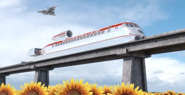 photo  une tentative de modélisation 3d de l’aérotrain i80 hv avec blender 2.91.  &copy;  image milkomède / wikimedia commons 